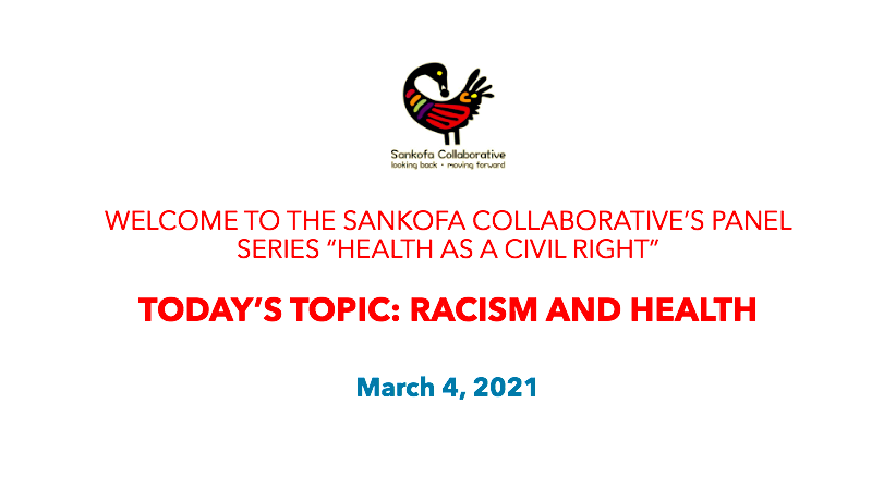 Cover page with link to video: Racism and Health